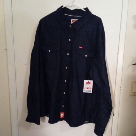 Rock 47 By Wrangler Other - Wrangler  Men's Dark Blue Casual Shirt